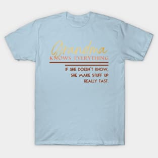 Grandma knows everything T-Shirt